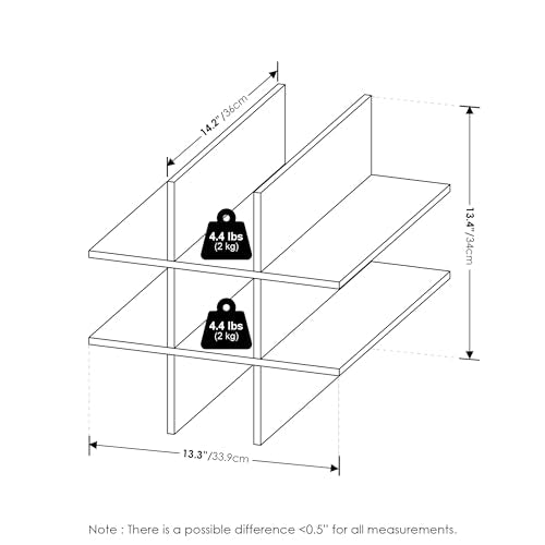 Mikkagu 9-Compartment Cube Insert, Cube Organizer Fits into Extra Thick Cubes (Does not fit IKEA Kallax Shelving), for Organizers and Storage, Dark Oak
