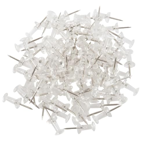 1200 Pcs Push Pin Thumb Tack Clear Color 3/8inch Drawing Cork Board Office