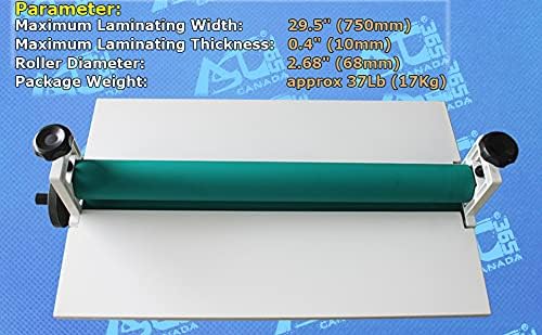 INTBUYING 29.5 in Manual Cold Roll Laminator, Commercial Professional 0.4" Thickness Foldable Roll Laminating Machine Vinyl Photo Film, Picture and Painting Cold Laminator Machine