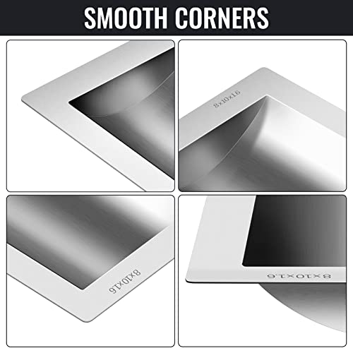 Hasopy Cash Window Drop-in Deal Tray, 304 Stainless Steel Cash Register Tray for Gas Stations Banks Cash Register Window,14" (L) X 10" (W) X 2" (D)