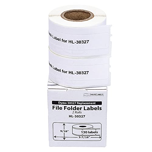 HouseLabels Compatible with Dymo 30327 Labels, 9/16" x 3-7/16"