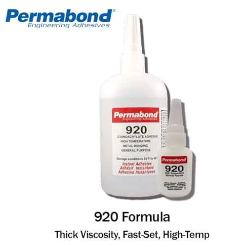 Permabond 920 (1oz Bottle) Instant Adhesive-Fast-Set, Thin Viscosity, 2-Step High-Temp Resistant