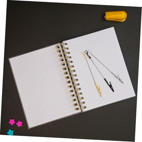 Binder Clips,6pcs Metal Wire Alligator Clips Multi Functional Keychain Note and Business Card Holders Portable Desktop Memo Clip for Organizing Photos