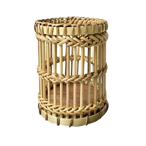 MOLYSAK Stationery Pencil Holder Paper Rope Storage Box Rattan Storage Basket Paper Rope Woven Basket Desktop Storage Basket