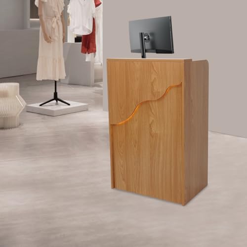 BalySam Reception Desk with Illuminated Strip and Storage Drawer for Retail Boutique