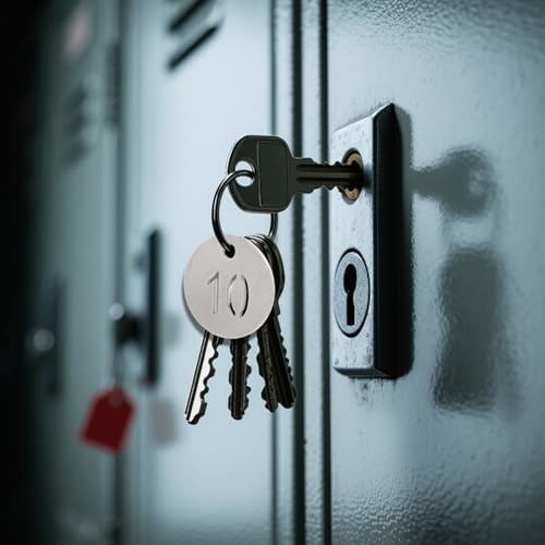 NumRealm 25mm 304 Stainless Steel Number Tags with Rings, Metal Key ID Labels for Organization, Numbers 1 to 400