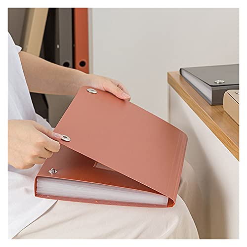 4CASILIJUN Loose Leaf File A4 Document Folder Expanding File Folder Organizer Binder School Office Accessories Bag Document Manager (Color: 4) (3)