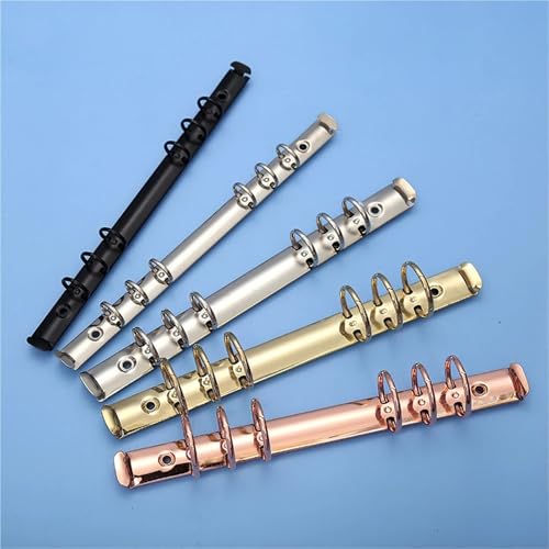 Ring binding, A5 ring binder Metal Loose Leaf Ring Binder Mechanism 8 Pieces Refillable Binding Hoops Spiral Clip A6 A7(Silver-a7-19mm)