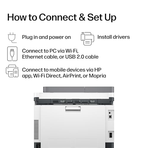 HP Color LaserJet Pro MFP 3301fdw Wireless All-in-One Color Laser Printer, Office Printer, Scanner, Copier, Fax, ADF, Duplex, Best-for-Office (499Q5F)