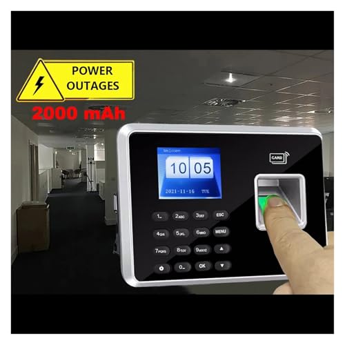 YHMMYSHX Time Clock for Small Businesses, Fingerprint Time Attendance Clock Machine Card and Biometric Employee Electric Clocking Tracking Device for Small Businesses