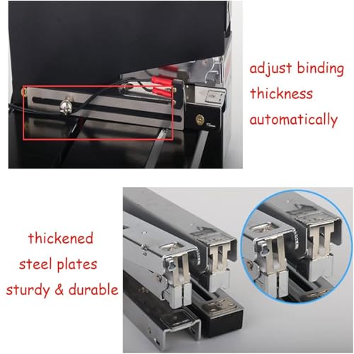 JOSBY Electric Digital Display Saddle Stapler, T Type Three Heads Rapid Stapler Machine, Pneumatic Booklet Stapler with Yield Counter, Adjustable Positioning Plate&Pop-up Nail Slot, for Publishers