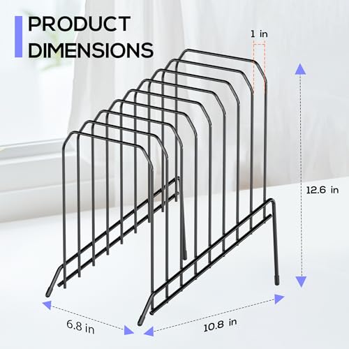 Gawerk Incline Metal Desk File Organizer with 8-Section 2 Pack
