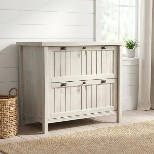 Bison office Chalked Chestnut Costa Commercial Office File Cabinet, Card & Media File Cabinets, Durable Construction, Modern Design, Ample Storage Space