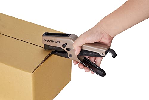 Spec Ops Tools Elite Duty Plier Stapler for Packaging, All-Metal, Compatible with 7/16" Crown, 1/4" and 3/8" Leg Length Staples, 50 Sheet Capacity