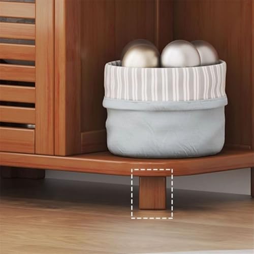 VHDY85KA Bookcase Corner Cabinet, Bedroom, Floor to Ceiling Living Room Side Cabinet, Storage Cabinet, Bookshelf Modern(Natural,Small)