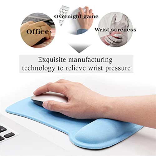 Silicone Gel Wrist Mouse Pads Mouse Mat with Wrist Rest Gaming Mouse Mats Desktop PC Laptop(Gray)