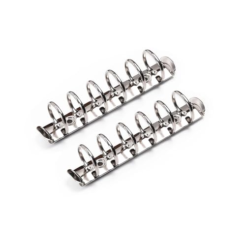 A6 Binder Rings 10pcs Metal Ring Binder Clips for Loose Leaf Notebook, Detachable A5 Personal A6 A7 Rings for Planner Accessories for Notebook(A8 Silver 19MM)
