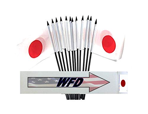 144-Pack Japan Miniature Desk Flags – 4"x6" Polyester Handheld Waving Flags – Bulk Wholesale for Events, Schools & Decorations