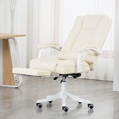 Rieort Office Chair Office Chair Height Adjustable Desk Chair S Shape Back Computer Chair Pu Leather Study Managerial Chairs Executive Chairs Comfortable