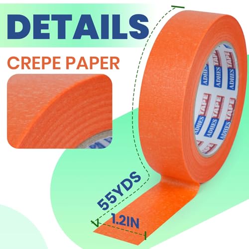 ADHES Orange Masking Tape 1.2in x 55yds x 30rolls