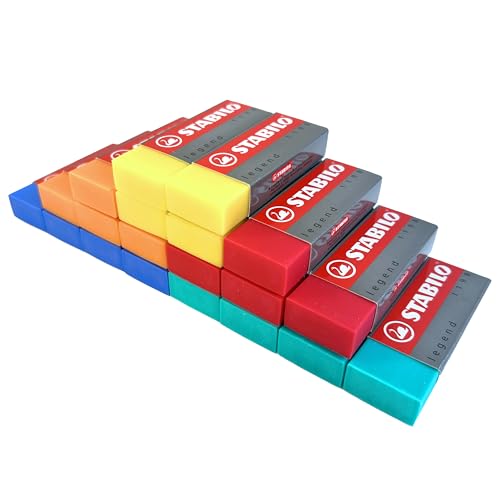 STABILO Legend Plastic Eraser - Assorted Colours, 20er Pack