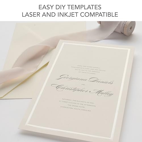 Gartner Studios Wedding Invitation Kit, Ivory Pearl Border, 50 Count