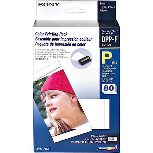 Sony SVMF80P Ink and Paper Print Pack (80 Sheets, DPP-F Series Printers)