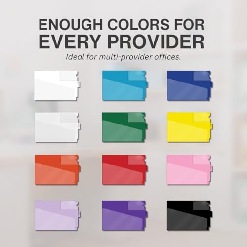 Doctor Stuff - Center Tab Vinyl Out Guides, Diagonal Cut Front Pocket, Top Charge Out Slip Pocket, Plastic File Folder, Letter Size 9" x 13-1/4", White, 100/Box
