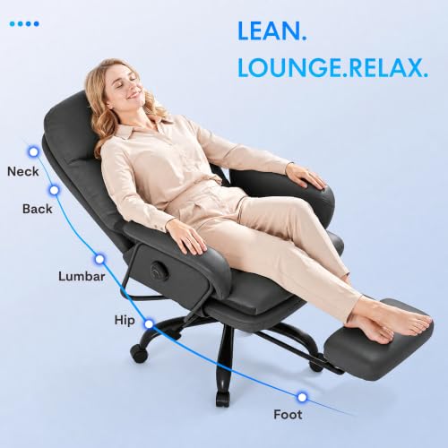 FLEXISPOT Cooling Ergonomic Office Chair with Footrest, Black, HC4 Cool