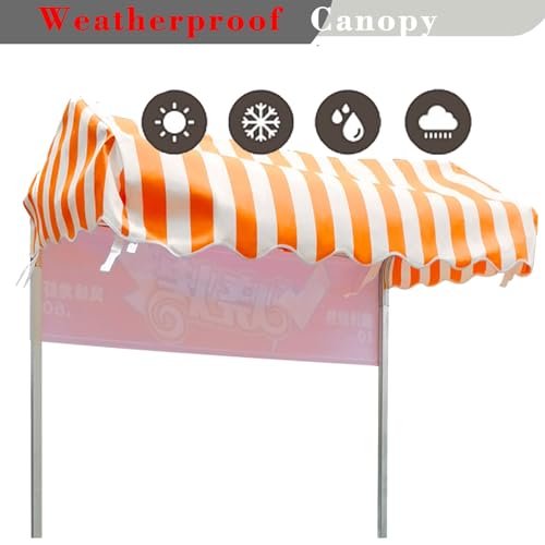 Metal Food Cart with Wheels for Business, Portable Street Food Kiosk/Farmers Market Booth, 100x50/40x20'' 120x60/47x24'' Food Vendor Booth Display Stands(100x50cm/39.4x19.7in)