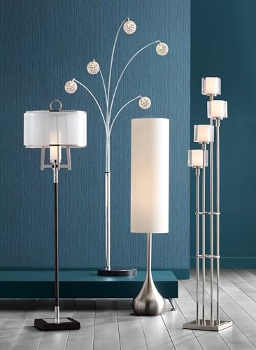Possini Euro Design Thetis 72" Tall Brushed Nickel 4-Light Tree Floor Lamp