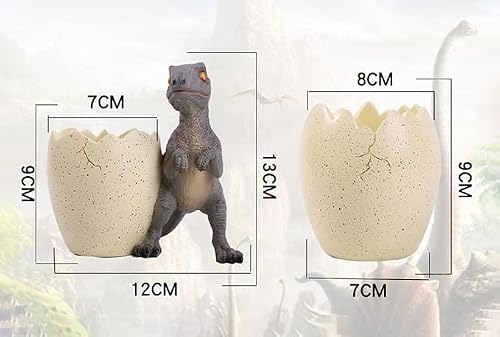 MQELHKCYSGX Cute pencil holder, funny dinosaur desk accessory, home office decoration items, artistic tools storage box