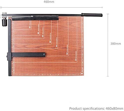 Paper Cutter Guillotine Paper Cutter, Paper Trimmer Wooden Paper Cutter Blade Sharp and Durable Solid Wood Plate Wear-Resistant and Durable Suitable