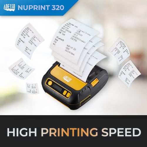 Adesso NuPrint 320B 3" 80mm Portable Bluetooth Thermal Printer