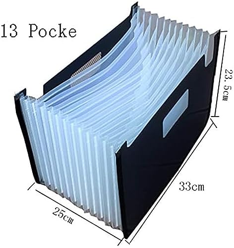 Expanding File Folder With Lid, Expandable Filing Organizer, 13/24/37/48/60/72 Pockets Accordion Wallet Folder Portfolio With Labels For A4 And Letter Paper, Document Folder,13 Pocket,Friendly32