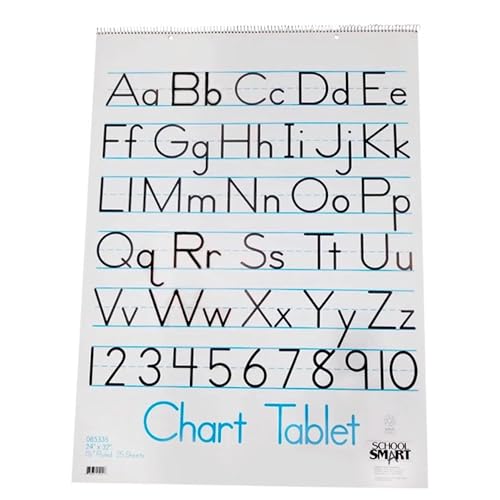 Casafoyer School Smart Chart Paper Pad, 32 x 24 Inches, 1-1/2 Inch Rule, 25 Sheets | (2 Units)