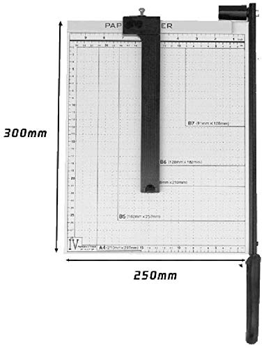 YHJCMBWLBBSH Paper Cutter, Paper Trimmer, A4 Paper Cutter Craft Paper Trimmer with Automatic Security and Side Ruler Guillotine Scrapbooking Tool, White