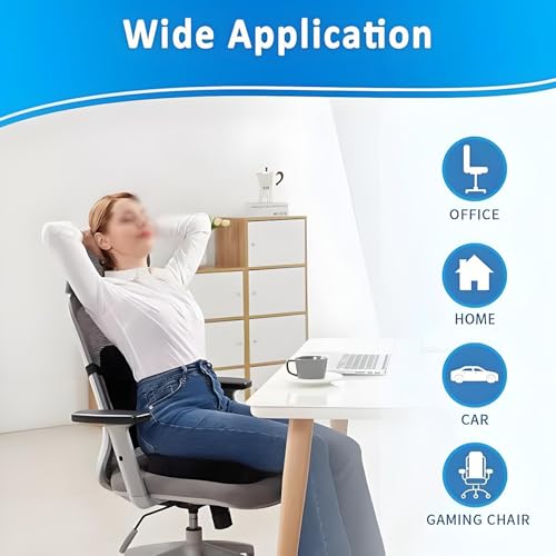 CAOJS Memory Foam Lumbar Support Pillow, Ergonomic U-Shaped Seat Cushion, for Sitting Comfort and Posture Relief Back Support, for Office Chair, Gaming Chair, or Automotive Use