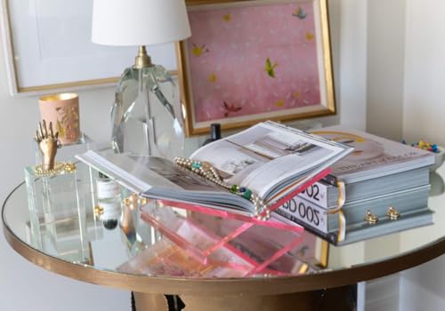 Alice Lane Lucite Galerie Book Stand Acrylic Display Holder Blush