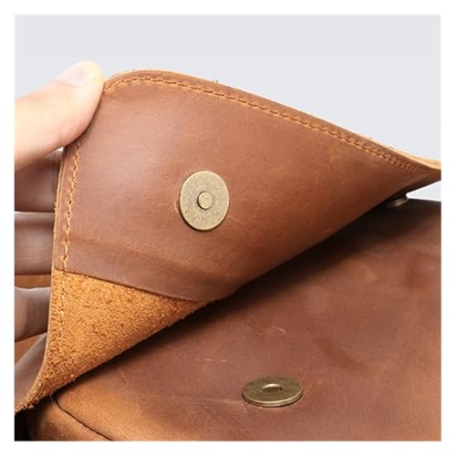 ROROR Leather Mens Travel Backpack Vintage Leather Backpack Cowhide Large Capacity Computer Backpack For Men(Brown)