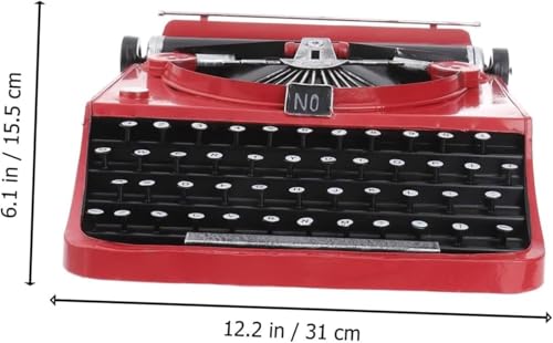 Retro Typewriter Pattern, Metal Manual Typewriter, Vintage Electric Typewriter Ornaments for Home Decoration, Hand Made Retro Decoration Pattern