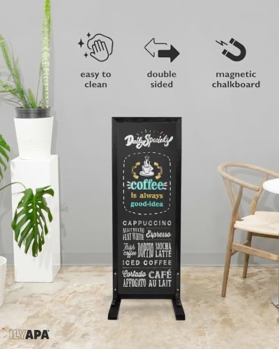 Ilyapa A Frame Chalk Board Easel Sign 52x20 in - Sandwich Signs Outdoor