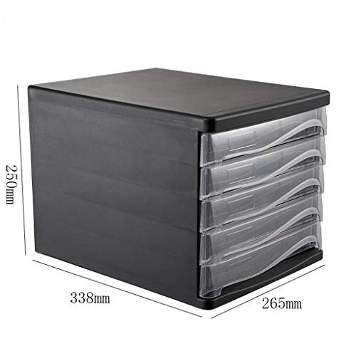 Document Organizer - Half Transparent Vertical File Cabinet 4 Drawer Function Flat