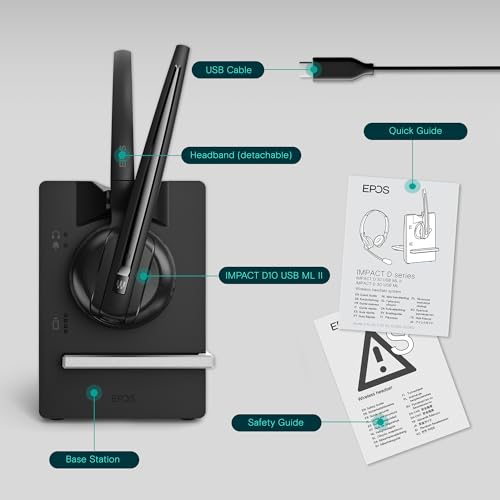 EPOS Impact D10 USB ML - EU II Single Sided Wireless Dect, W128208631 (Single Sided Wireless Dect System)