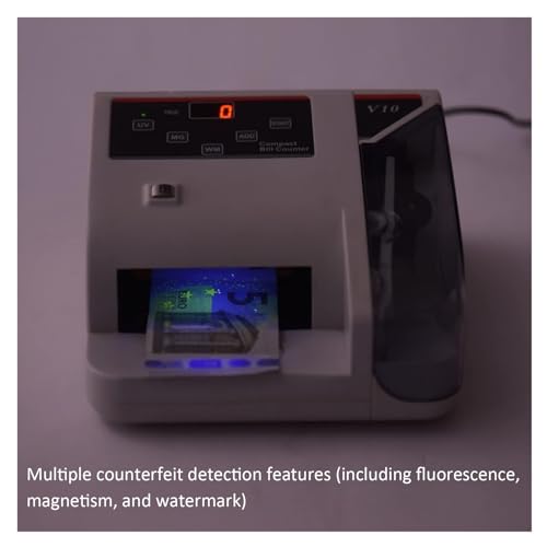 IMOSEI Cash Banknote Bill Counting Machine, Portable Mini Money Counter, 0-999 Counting, Sound Prompts, 600pcs/min, Counterfeit Detection, for Worldwide Currency, Paper Money Only