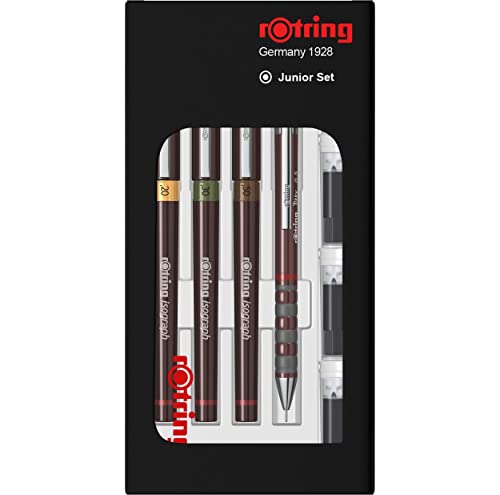 rOtring Isograph Junior Set 3X Technical Pens (0.20mm, 0.30mm, 0.50mm) + Accessories