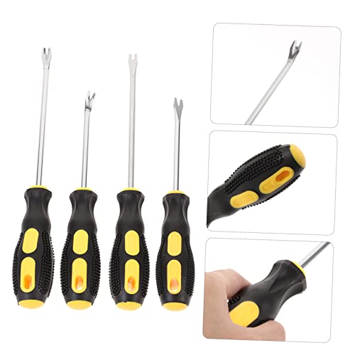 8 pcs spudger Tool pry bar Tool Nail Tool Office Staple Pullers Labor Saving Staple Removers Tools Office Accessories Nail Puller Tack Puller Rubber Handheld Office Supplies (As Shown 26X3.5cm)