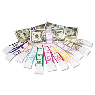 Mmf Industries Currency Straps, Red $500 in $5 Bills 1000 Bands/Pack (1 Pack)