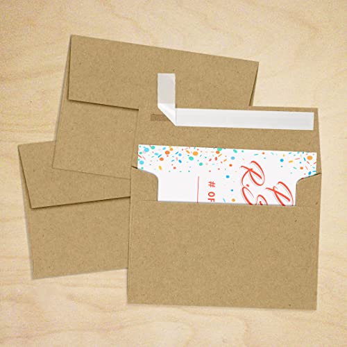 LUXPaper 4Bar A1 Invitation Envelopes | Peel & Press | 3 5/8" x 5 1/8" | Grocery Bag Brown | 70lb. Text | 1,000 Qty