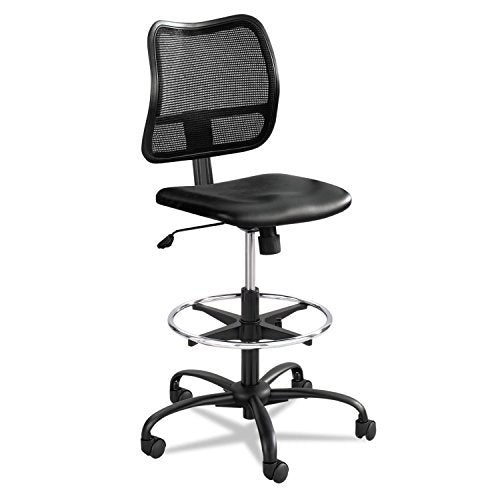 Safco 3395BV Vue Series Mesh Extended Height Chair Vinyl Seat Black